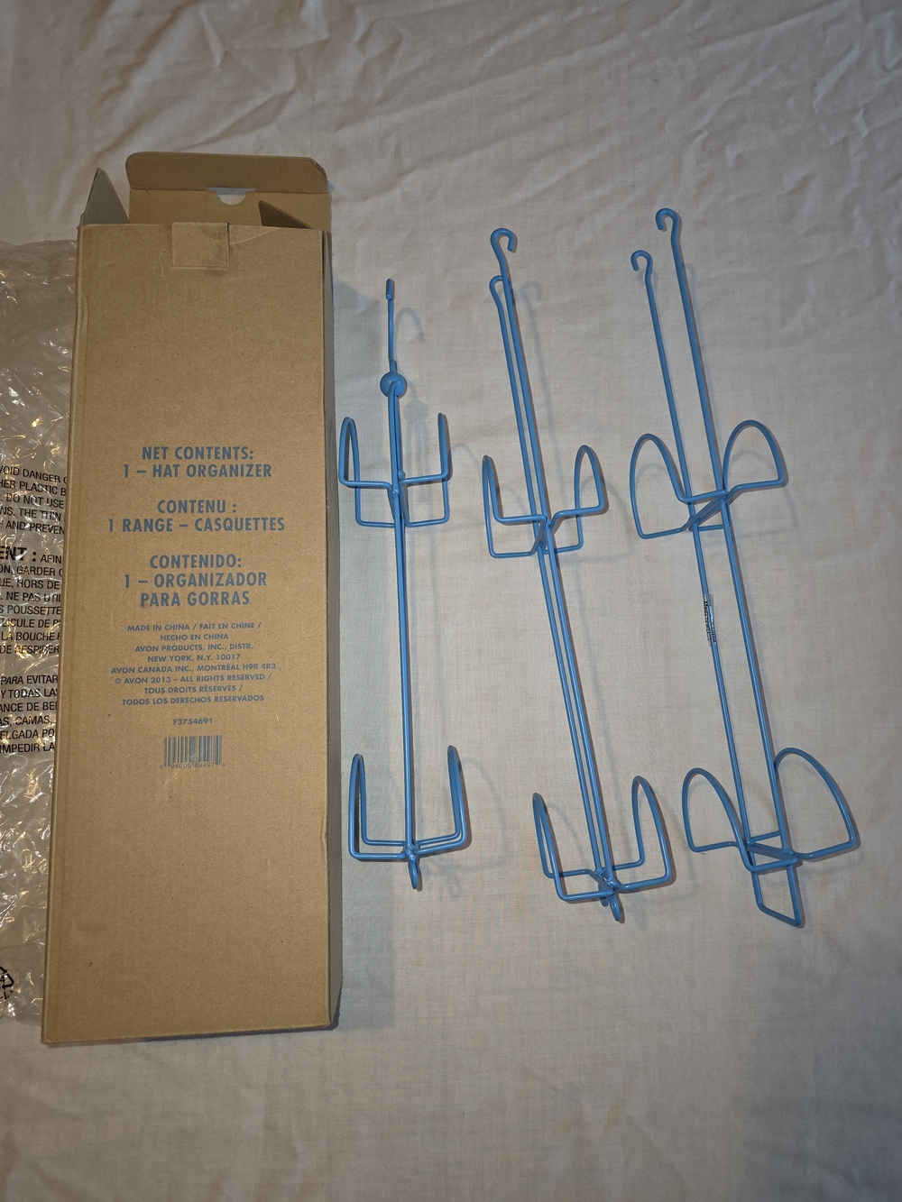 Blue 3pc Hat Organizer From AVON NIB Purse, Belt, Camisoles, Tanks, Etc Storage